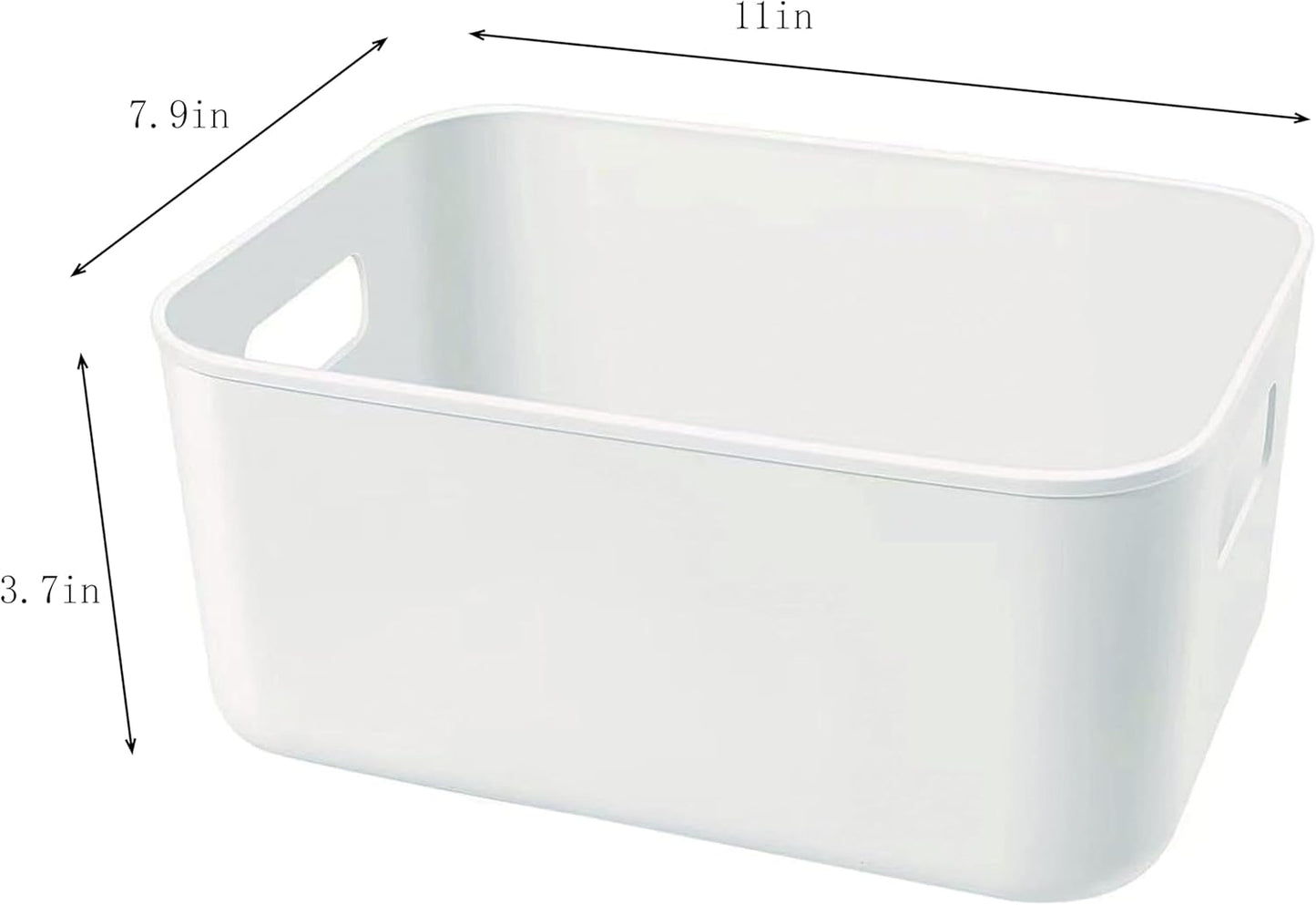 Set Of 3 Plastic Storage Bins,Versatile Kitchen Pantry Organization and Storage,for Plastic Storage Container Under Bed,Under Sink Bathroom Organizer (White, 3 Pack Small