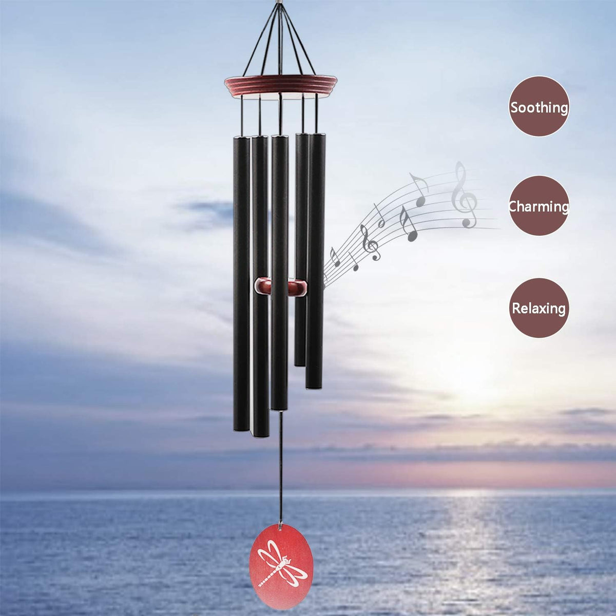 Dragonfly Wind Chimes for Outside, 33" Outdoor Wind Chimes