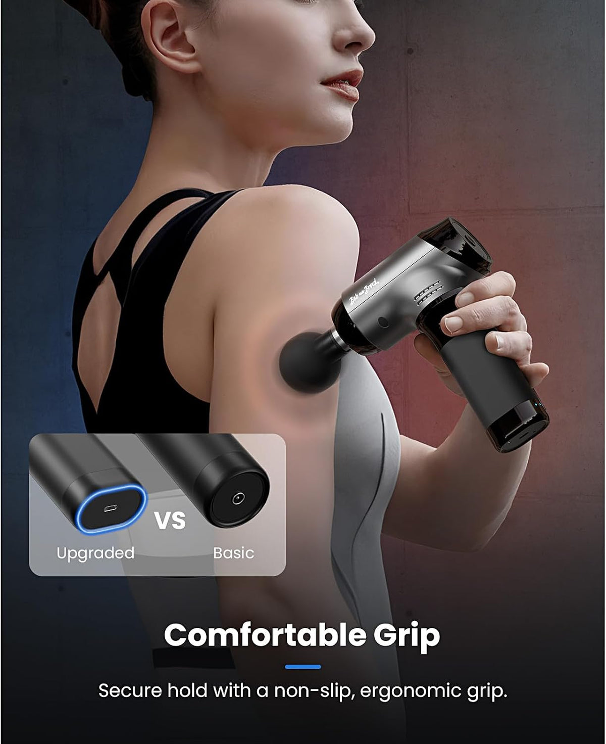 BOB AND BRAD T2 Pro Deep Tissue Massage Gun with Heat & Cold, Percussion