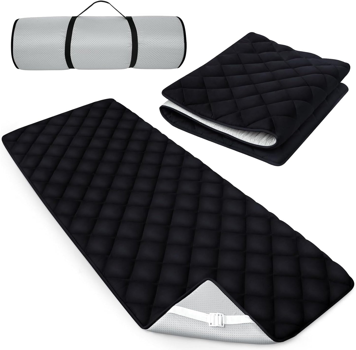 Quilted Foam Mattress Topper Pad, Non-Slip Super Soft Comfortable 75"x30", Cool Sleeping Pad for Camp Cot/RV Bunk/Narrow Twin Beds