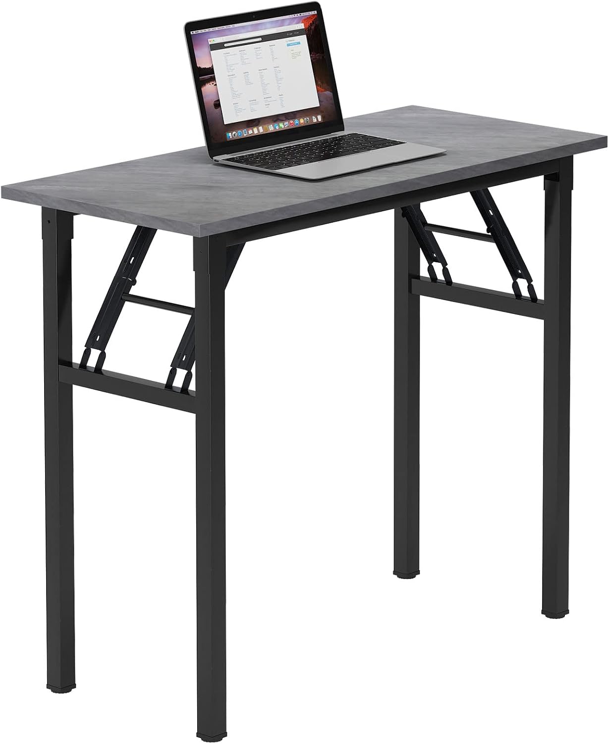 Need Small Desk, 31.5 x 15.7 Inches No Assembly Foldable Writing Table,Sturdy and Heavy Duty Folding Computer Desks for Small Space/Home Office/Dormitory AC5LB(80 * 40)
