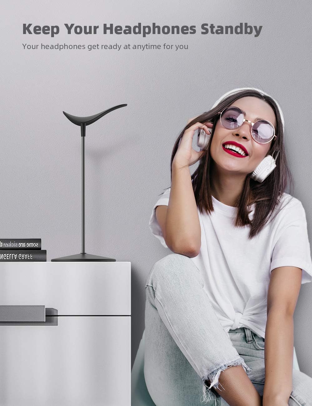 Lamicall Headphone Stand Desktop Headset Holder, Elegant Earphone Stand