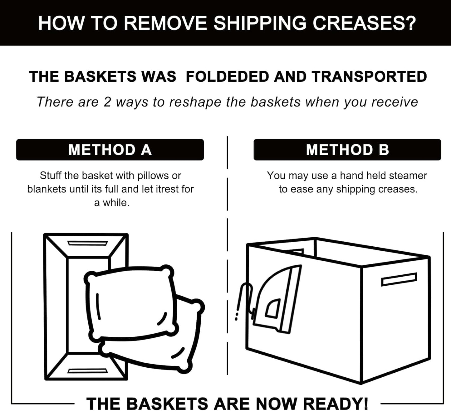OIAHOMY Extra Large Blanket Basket, 95L Cotton Rope Woven Laundry Basket, Toy Bin for Baby Room, Container for Blanket Storage in Living Room, 24''×17''×14'', Grey & White