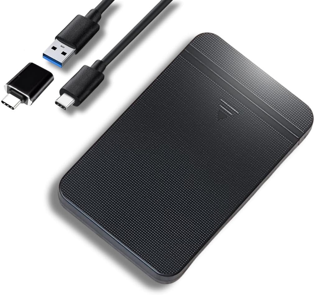 Ezekers Portable 500GB External Hard Drive - USB 3.0 & USB C for PC, Mac, PS5 (Storage Only), PS4, Phone (Android and iPhone 15/16/17) & Xbox - Ultra Fast