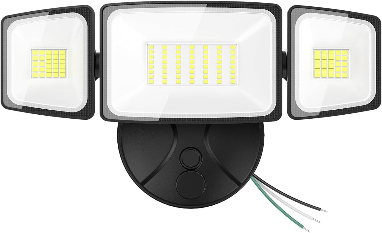 Onforu 75W Flood Lights Outdoor, 7000LM Brightness Security Lights Switch Controlled, 3 Adjustable Heads, IP65 Waterproof, 6500K Wall Mount Exterior LED Flood Light