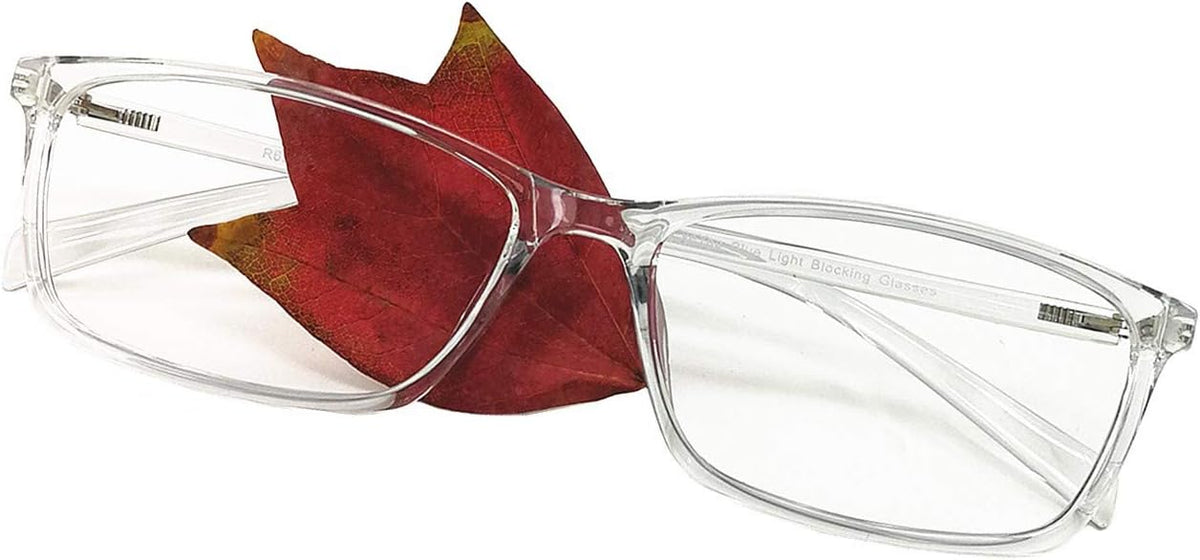 Reading Glasses 1.75 Blue Light Blocking Reader Gaming Screen Digital Eyeglasses Anti Glare Eye Strain Transparent Lens UV Light Weight for Women Men