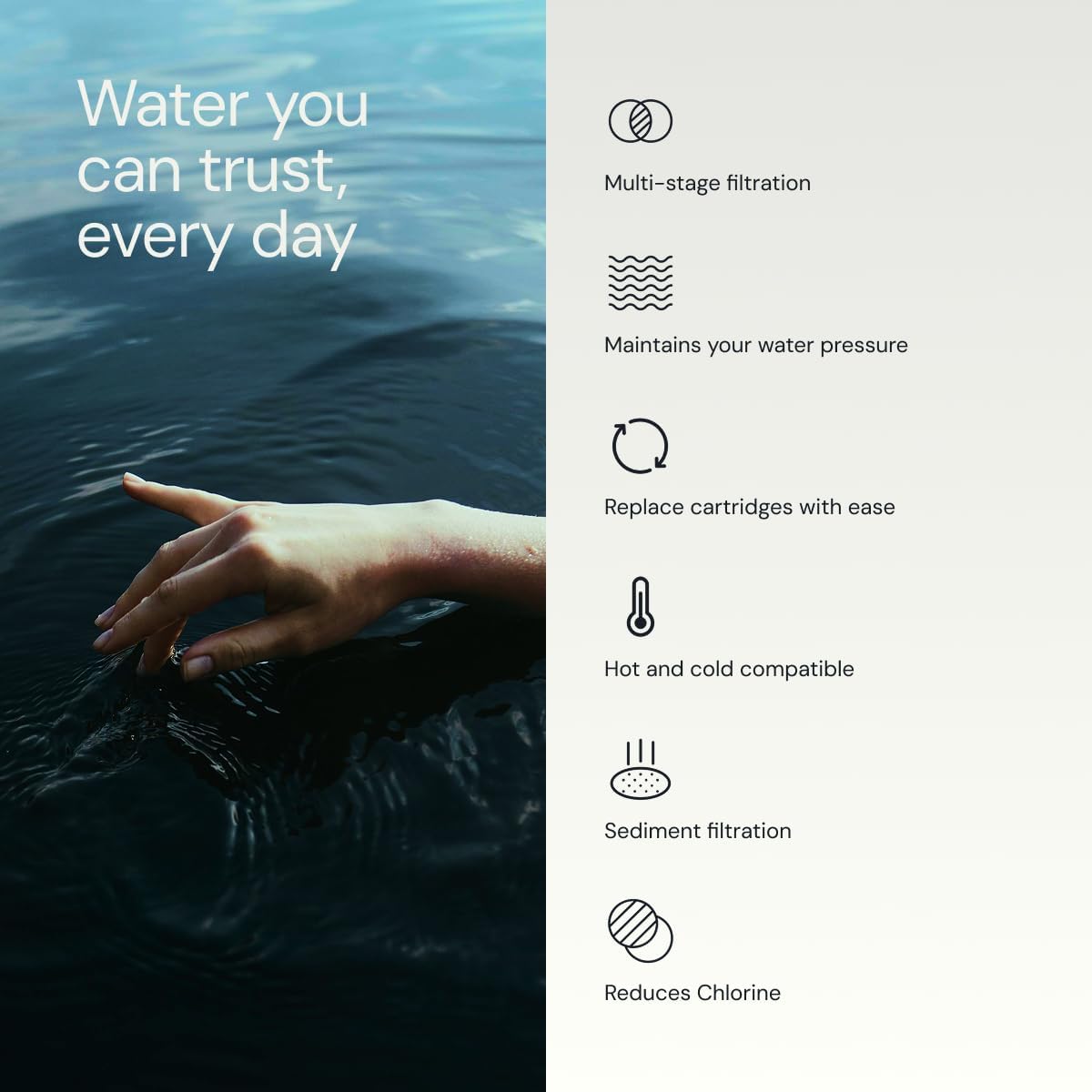Aquabliss HEAVY DUTY Shower Filter – Latest Superior Advanced 30x Filtration - Universal Multi-Stage Shower Head Filter Reduces Chemicals, Chlorine & Odors - Chrome (SF500)
