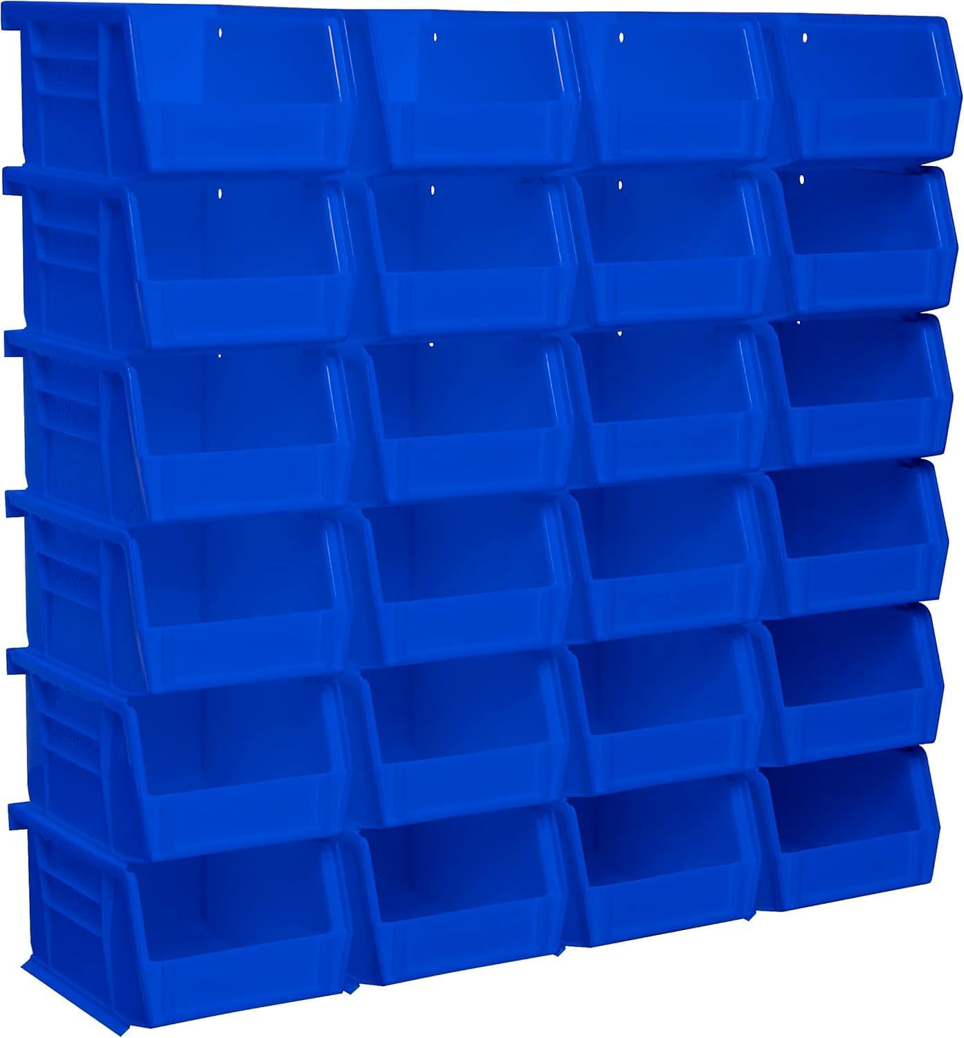 Akro-Mils 30210 AkroBins Plastic Storage Bins, 5"x4"x3", Blue, 24-Pack
