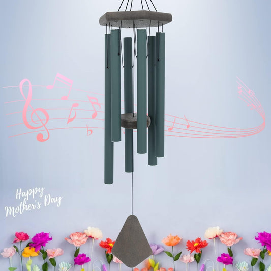 Wind Chimes for Outside 30 inch Green Aluminum Garden Patio Gift Decor Yard