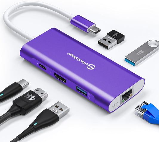UtechSmart USB C Hub for MacBook Pro/Air, Chromebook, Dell XPS & HP