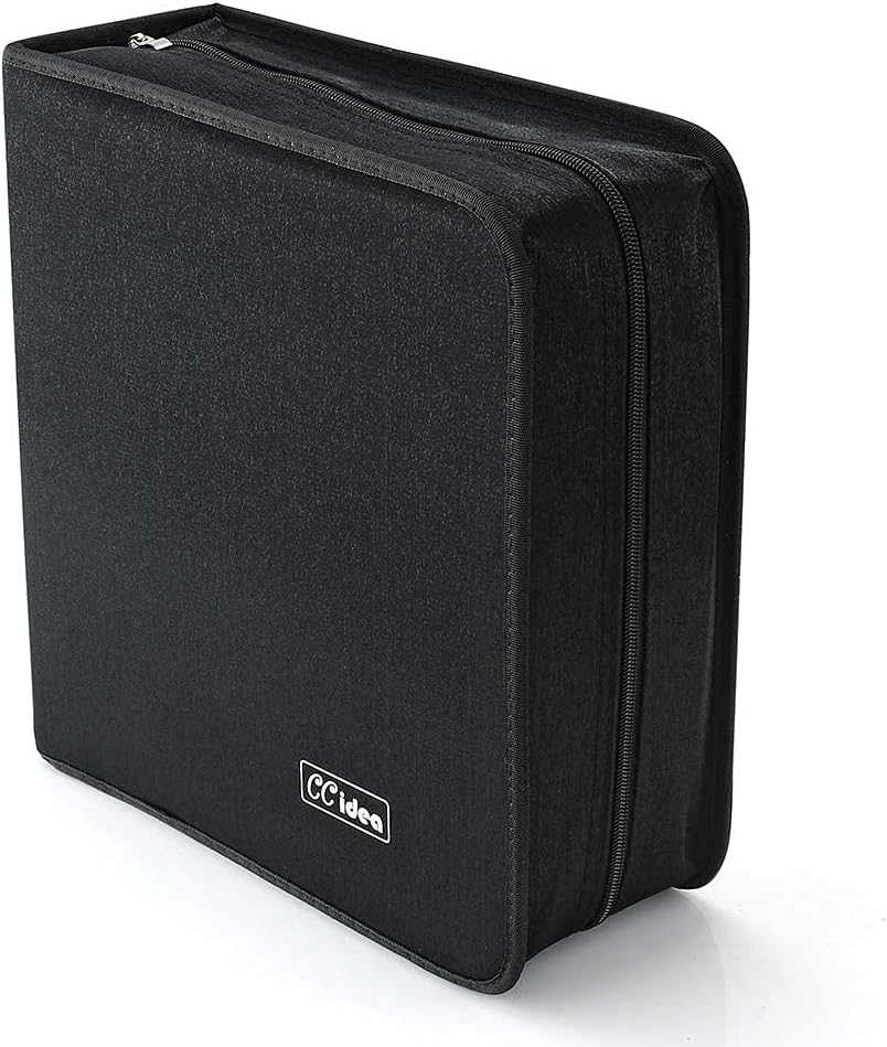 CCidea CD Case DVD Case Storage Holder-264 Capacity,Media Binder, CD Wallet, Disc Booklet, L11.4 x W 6.4 x H3.5 INCH (Black)