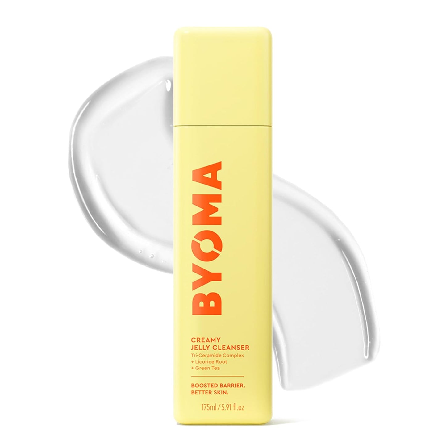 BYOMA Creamy Jelly Cleanser - Hydrating Facial Cleanser for Skin Barrier Repair -Tri-Ceramide Face Wash for Sensitive Skin & All Skin Types - Gently Removes Makeup & Excess Oil - 5.91 fl oz