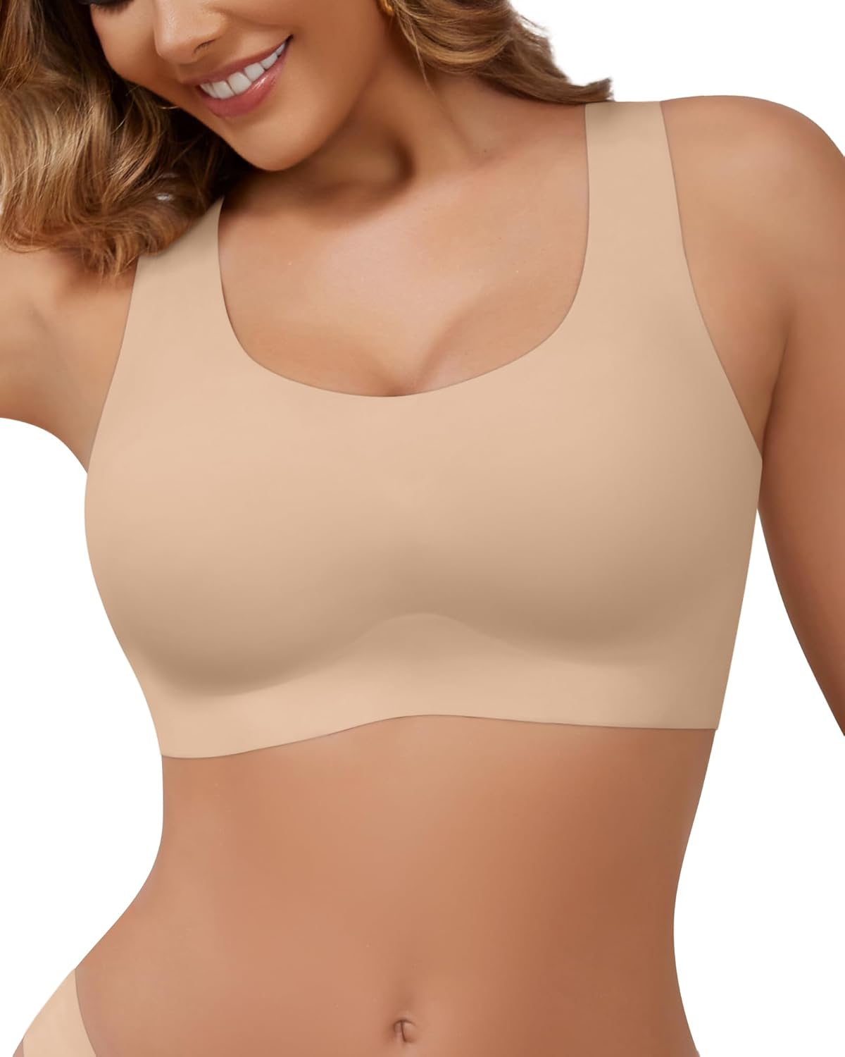 Wireless Bras for Women No Underwire Seamless Full Coverage T-Shirt Pullover Sleep Bra Comfort Lounge Bralette