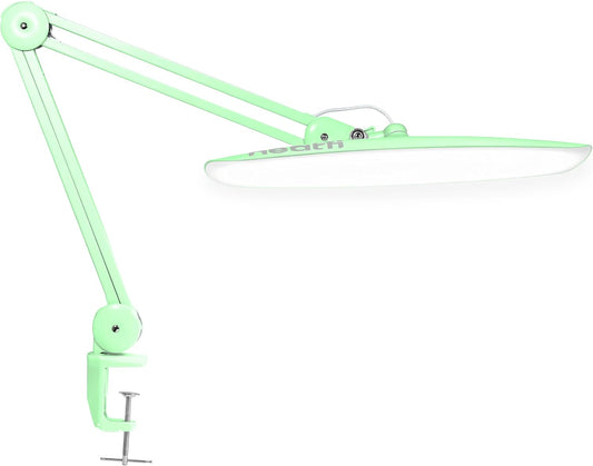 Neatfi XL 2200 Lumens 24W LED Desk Lamp – Shadow-Free Task Lighting | 4-Level Dimming | Home Office & Crafts Use | 20-Inch Wide Head (Midnight Green, Non-CCT with Clamp)