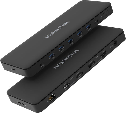 VisionTek VT4600DL Universal Dual Monitor Docking Station USB-C/USB-A