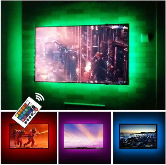 USB TV Backlight for 32 to 43 inch TV RGB LED Neon Accent Lights Strip