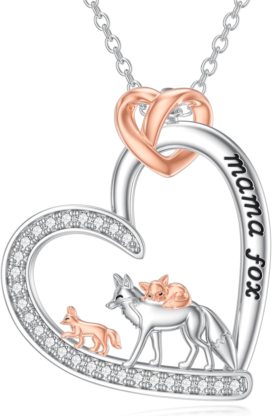 Mom Jewelry Gifts 925 Sterling Silver Mama Bear/Dinosaur/Cat/Bird/Chicken Necklace with 1 2 3 4 5 Cubs for Women Mother Wife Grandma