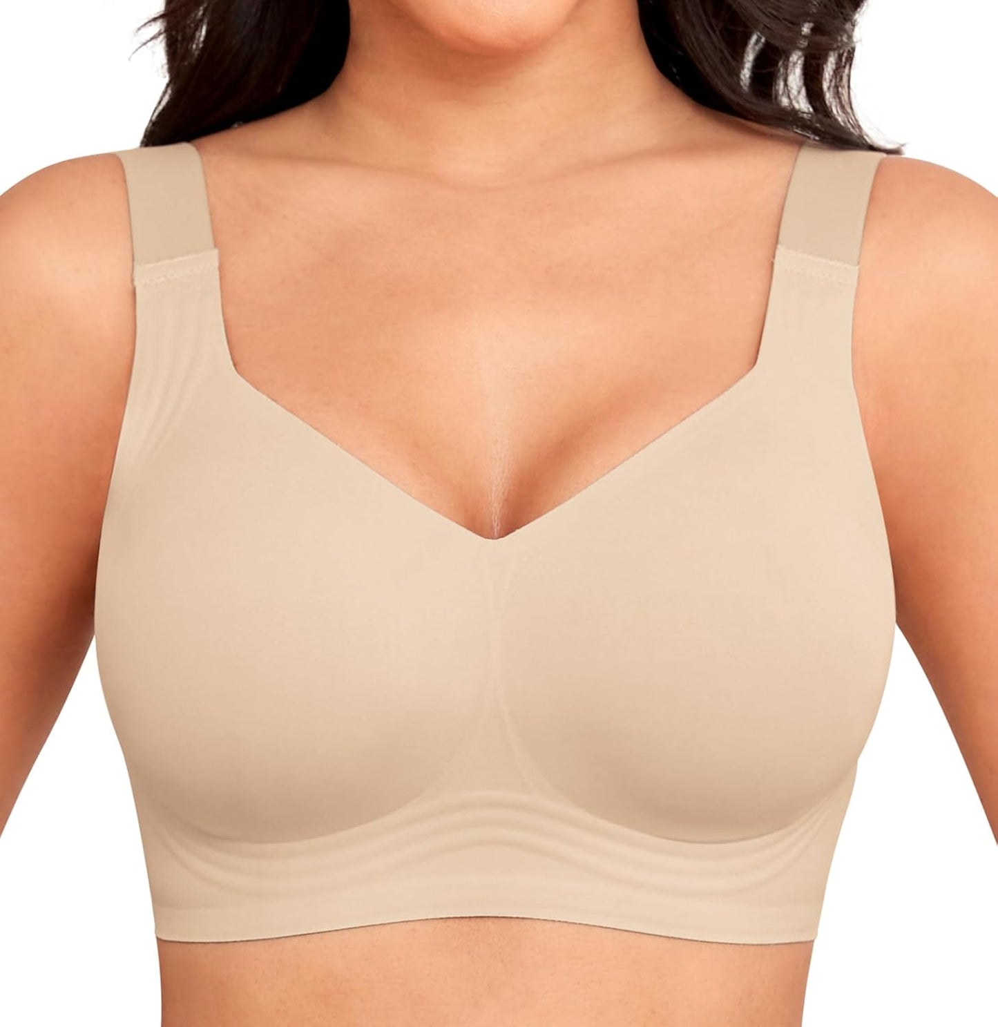 Xcutting Women Wirefree Bras for Women Full Coverage No Underwire Everyday Bras Comfortable Wireless Padded Bras
