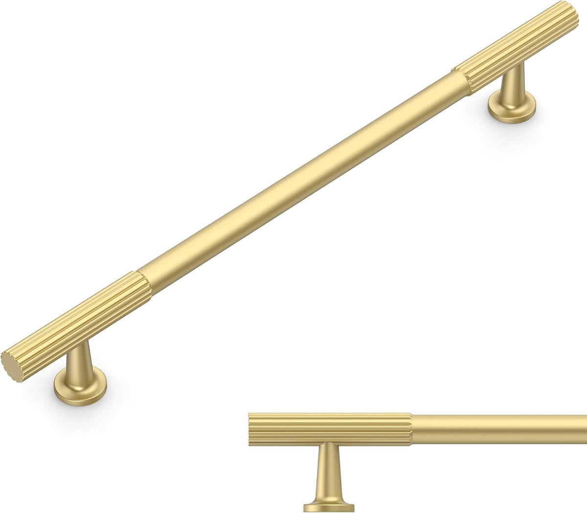Amerdeco 10 Pack Matte Black Cabinet Pulls 5"
