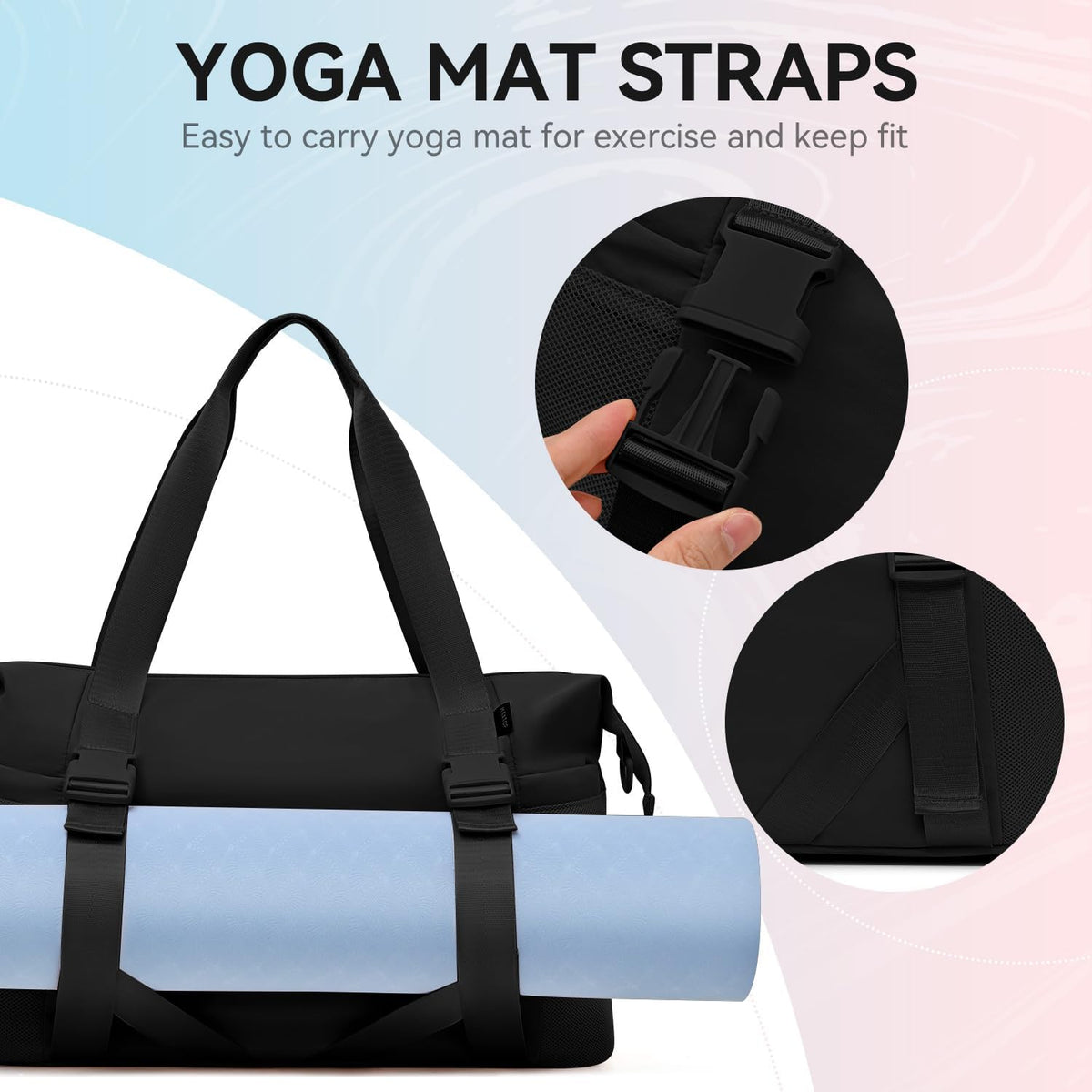 MAXTOP Women's Yoga Bag with Shoe Pouch,Travel Bag for Gym Workout Daily