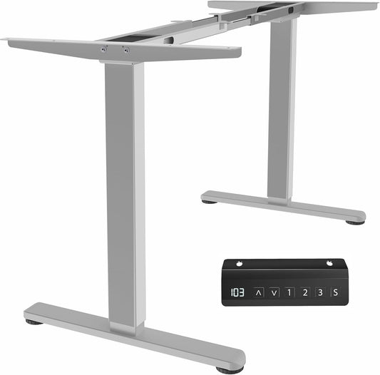 VIVO Heavy Duty Dual Motor Electric Sit Stand Desk Frame, 220 lbs Capacity up to 85" x 43" Tops, Memory Controller Height Adjustable Frame Only, Gray, DESK-E-200G