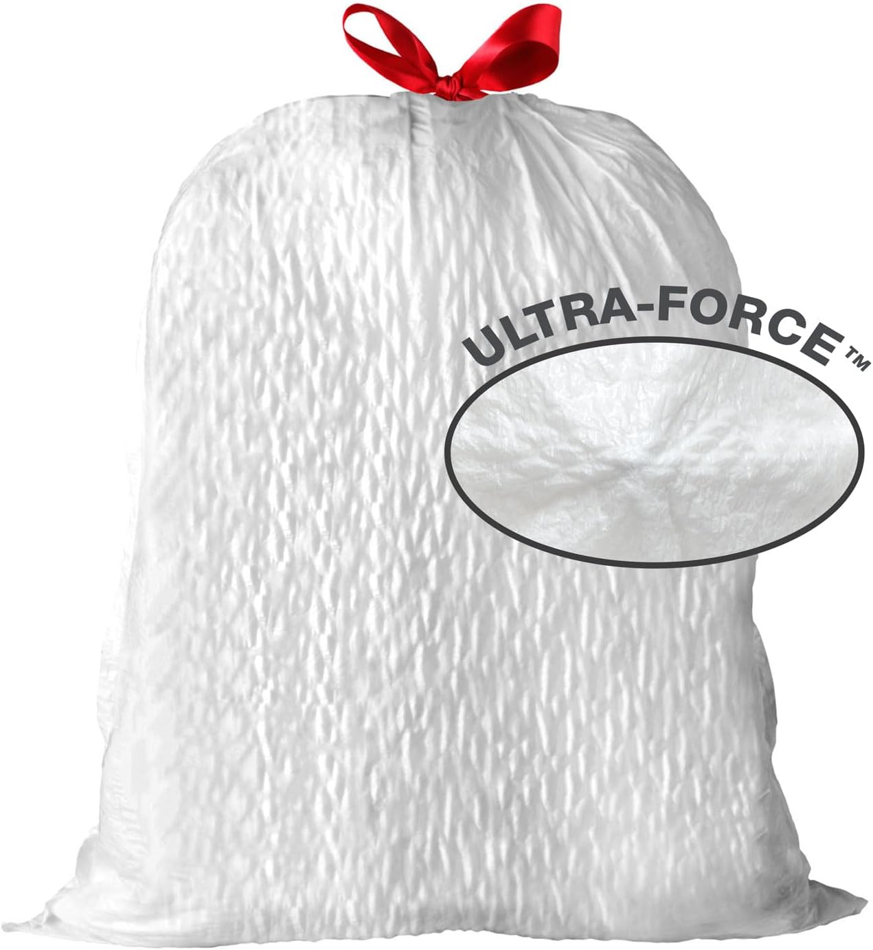 Amazon Basics Ultra-Force Tall Kitchen Drawstring Trash Bags, Classic Clean Scented, 13 Gallon, 80 Count with Odor Control