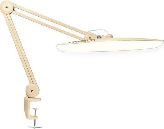 Neatfi XL 2200 Lumens 20W LED Desk Lamp with Clamp – Adjustable Color Temperature | 4-Level Dimmable Light | Home Office, Crafts & Workbench | 20-Inch Wide Head (Gold, CCT with Clamp)