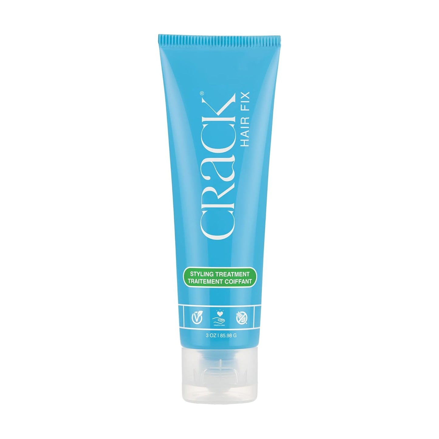 Crack Hair Fix Air Dry Cream - Multi-Tasking, Anti-Frizz, Leave-In Styling Balm with Protection from Humidity, Chlorine, Heat Treatments & Sun, 3 oz