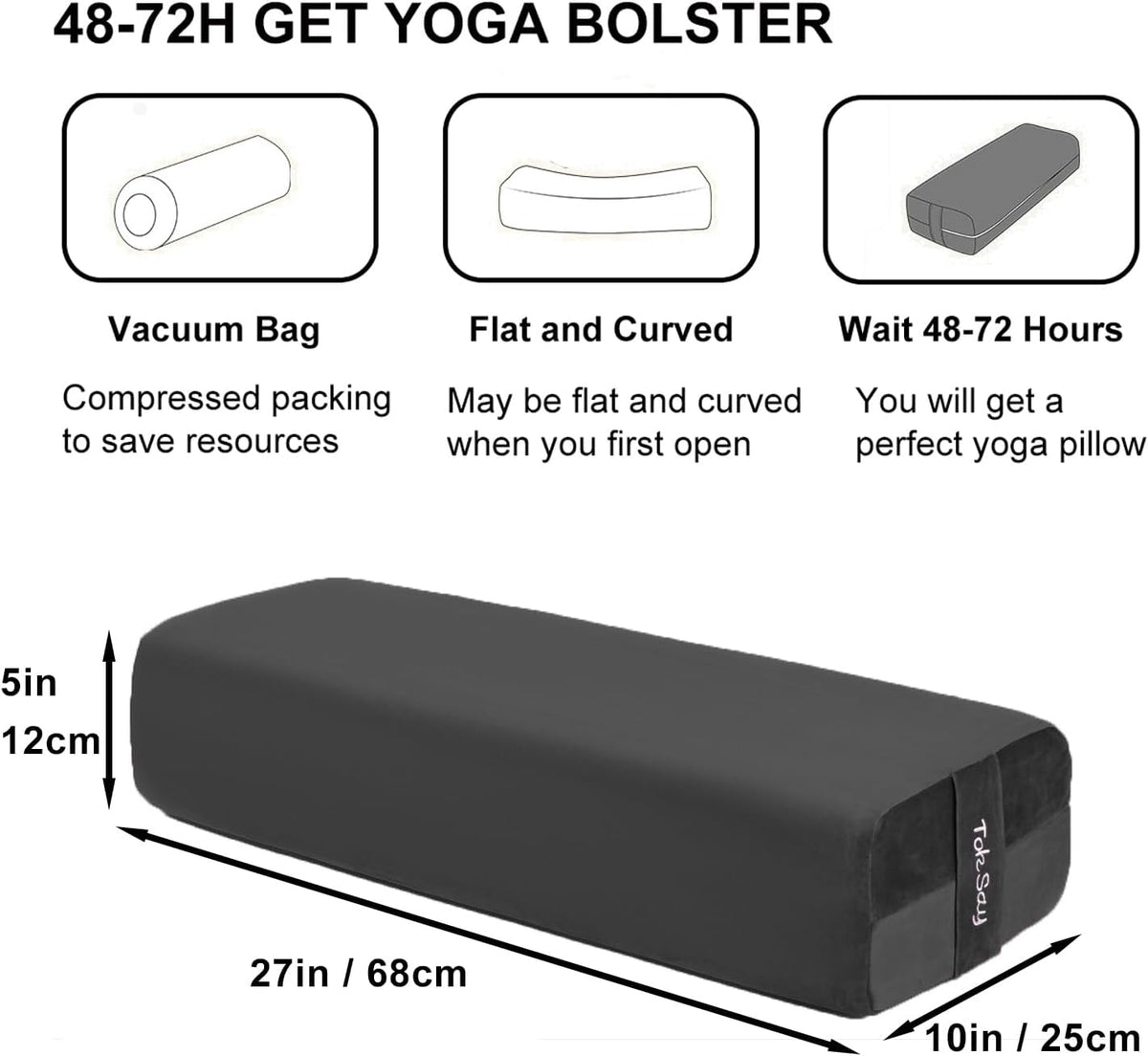 Rectangular Yoga Bolster Pillow for Restorative Yoga
