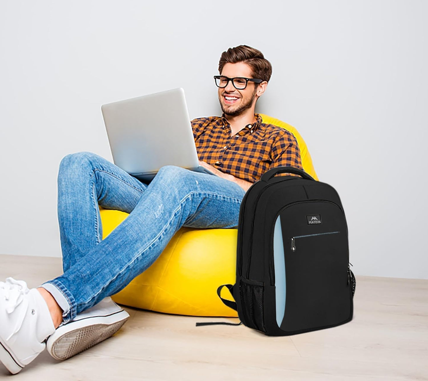 MATEIN Travel Laptop Backpack for Men, Business Anti Theft Slim Sturdy Laptops Backpack, Water Resistant College Computer Bag Gift for Women Fits 15.6 Inch Notebook