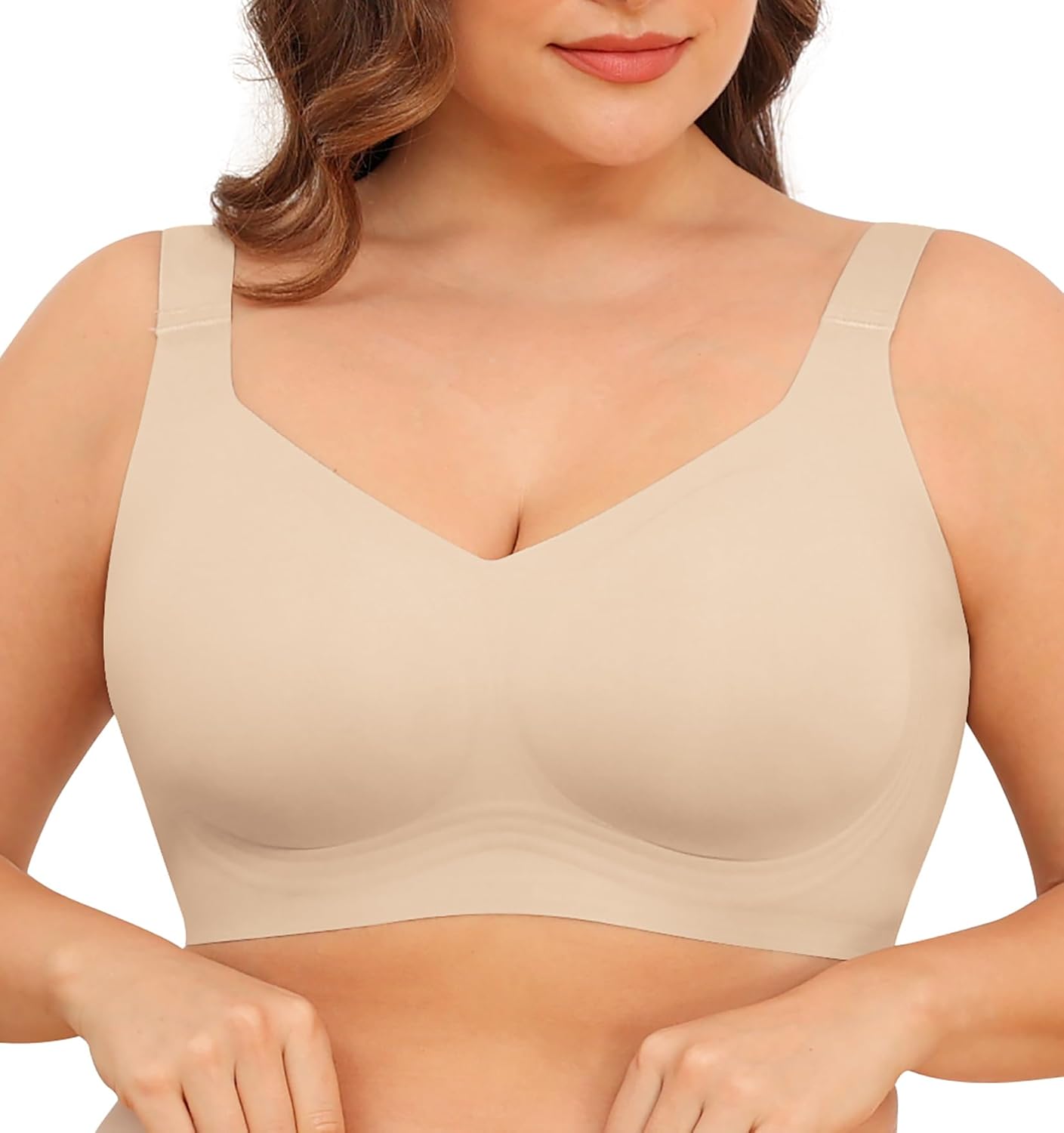 Xcutting Women Wirefree Bras for Women Full Coverage No Underwire Everyday Bras Comfortable Wireless Padded Bras