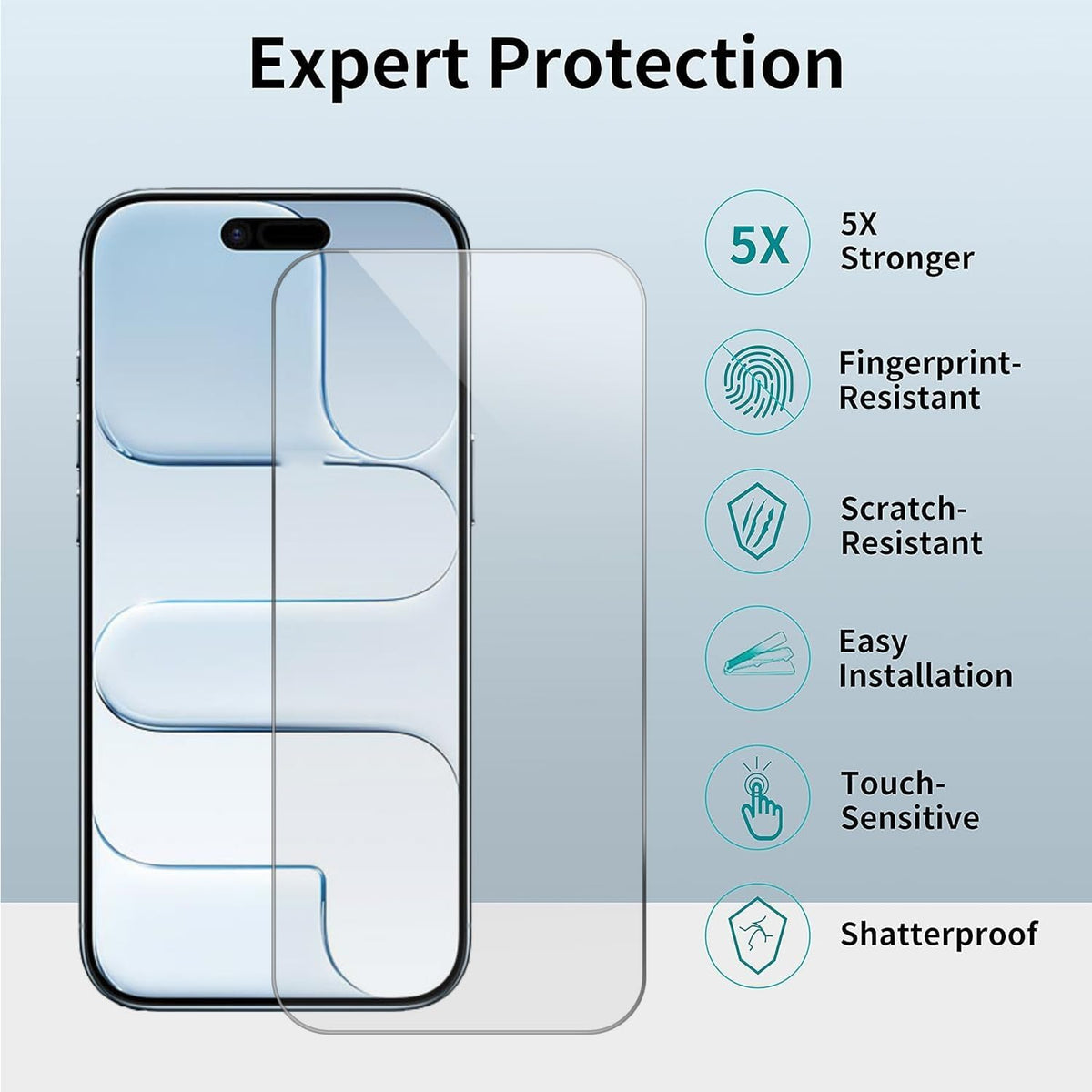 ImpactStrong 3-Pack Shatterproof Tempered Glass Screen Protector for iPhone 17 Air [Easy Installation Frame] [Bubble Free] [9H Hardness] [Full Coverage] Case Friendly, 6.6 Inch