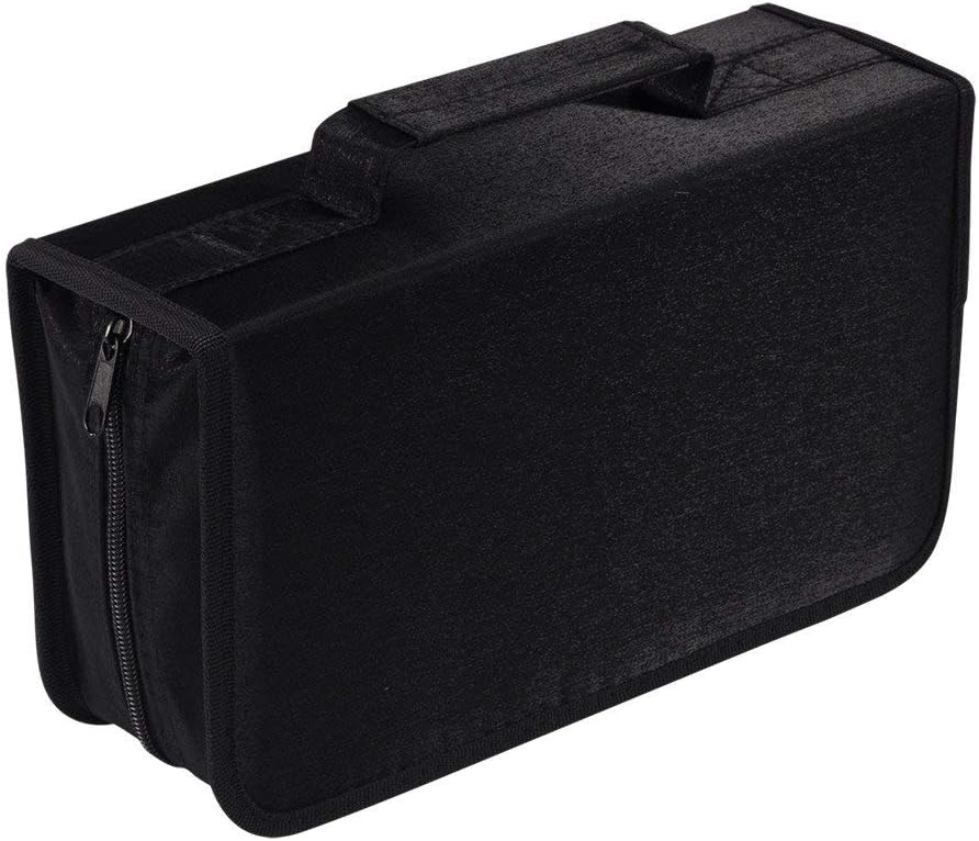 Capacity CD/DVD case Wallet, Storage,Holder,Booklet (128 Black)