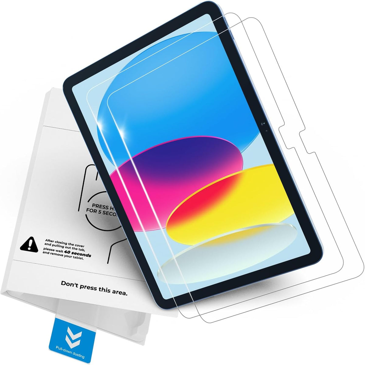 MOBDIK 2 Pack Screen Protector for iPad A16 11th / 10th Generation