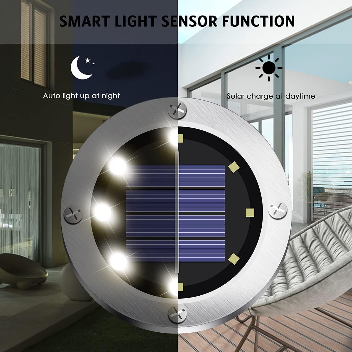 OULONGER 4.6inch Solar Lights Outdoor Waterproof,12Pack Solar Lights for Outside,Solar Garden Lights Landscape Lighting for Patio Pathway Lawn Yard Deck Driveway Walkway(White Light)