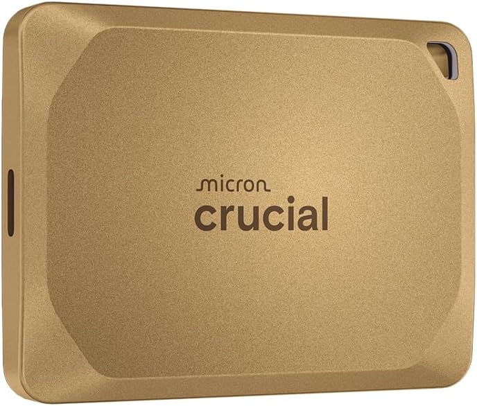 Crucial X10 Pro 4TB Portable SSD, Up to 2100MB/s Read, 2000MB/s Write, 3.2 USB-C, External Solid State Drive, Durable Storage for PC & Mac, for Professional Creators, Black - ‎CT4000X10PROSSD902