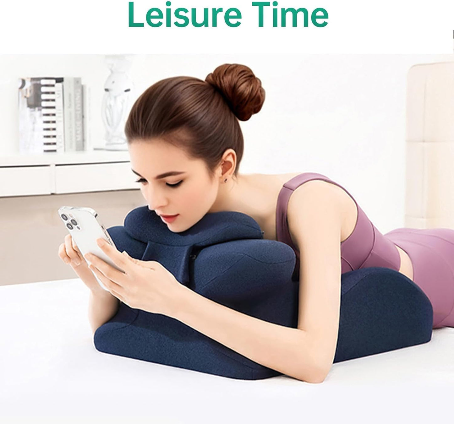 MOONYOOY Memory Foam Ergonomic Wedge Pillow for Sleeping, Acid Reflux & GERD Relief - Elevation Bed Support Pillow for Back Pain, Post Surgery Recovery, Reading with Removable Washable Cover