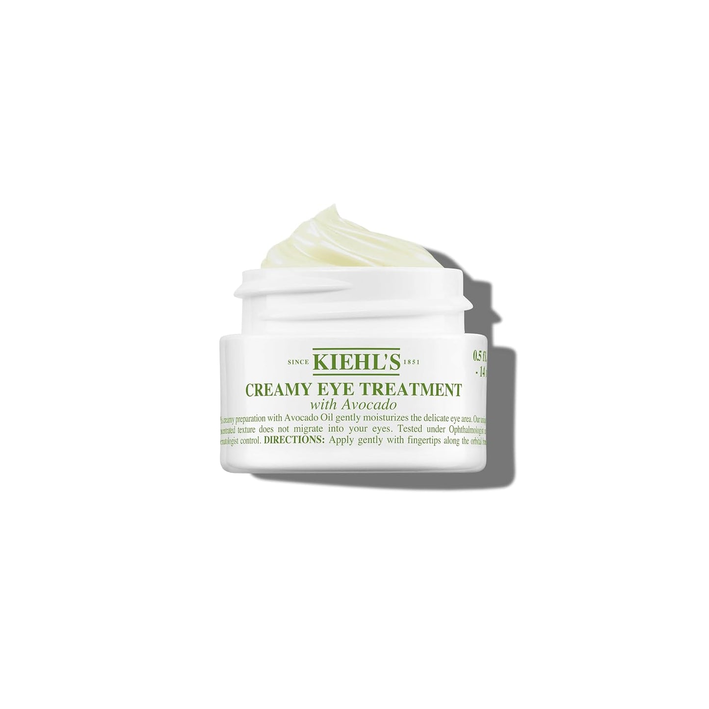Kiehl's Avocado Eye Treatment, Under Eye Cream for Puffiness and Dark Circles, with Caffeine to Correct Bags, 99% Naturally Derived Non-Toxic Formula