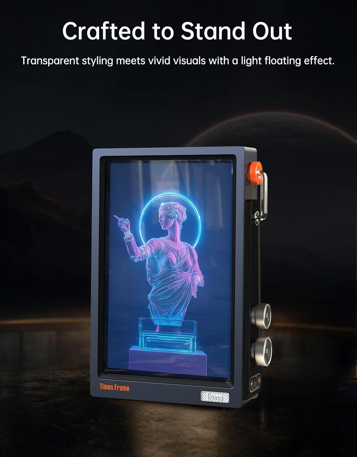 Divoom Times Frame – 10.1" WiFi 6 Digital Picture Frame & Smart Desk Display, No Subscription | 64GB | Send Photos, Videos & AI Styles + Live Widgets (Weather, Calendar, etc)–Perfect Personalized Gift