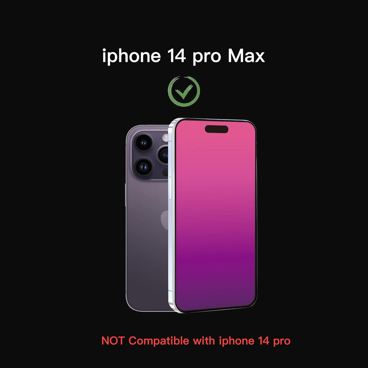 Privacy Screen Protector for iPhone 14 Pro Max Gradient 2 Pack