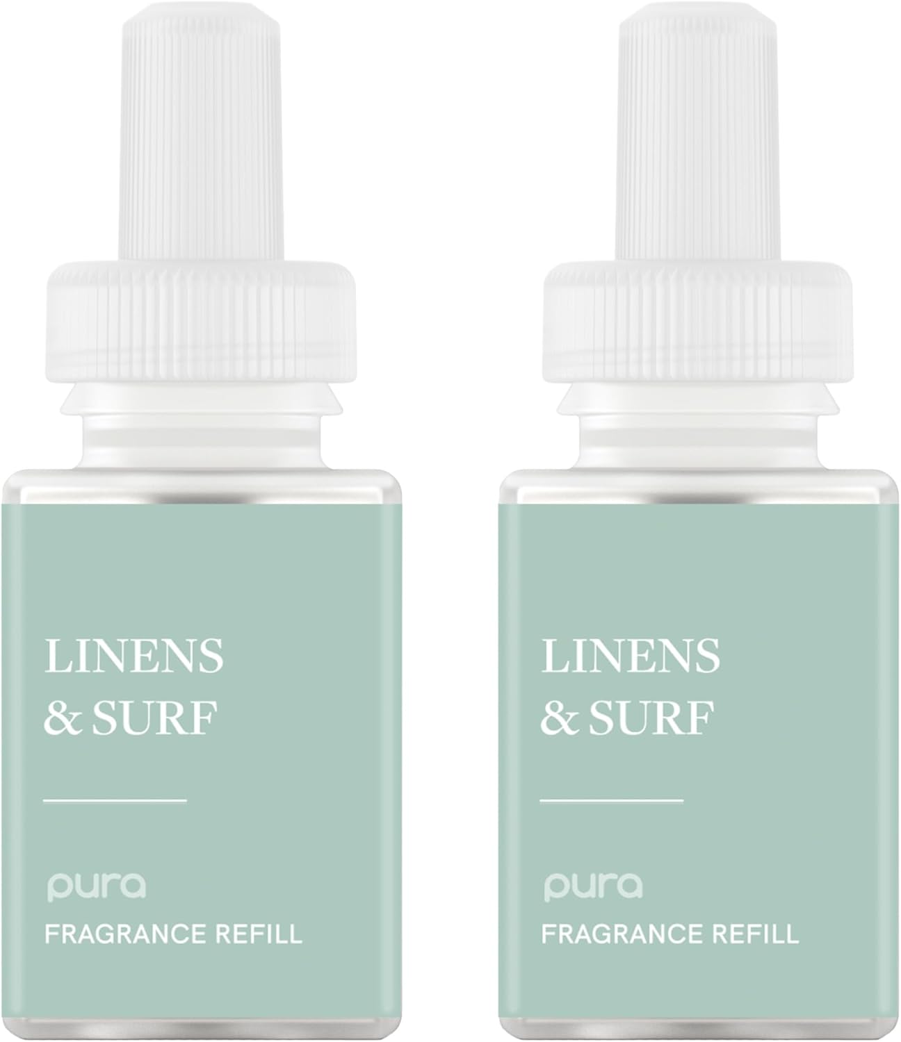 Pura Smart Home Scent Refill - Long-Lasting Premium Fragrance per Refill - Clean Diffuser Fragrance for Home, Office & Apartment - 2 Pack, Linens & Surf