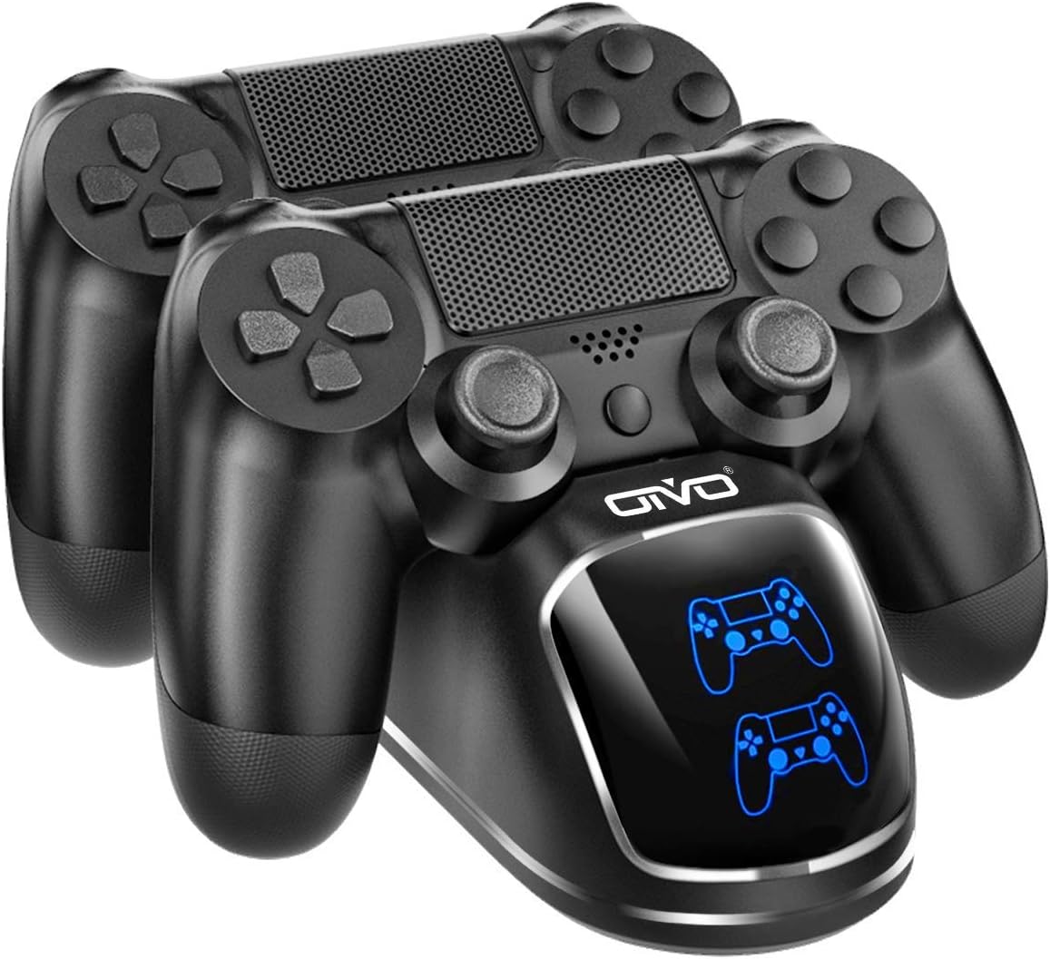 PS4 Controller Charger Dock Station, OIVO 1.8Hrs PS4 Controller Charging Dock, Charging Station Replacement for PlayStation 4 Dualshock 4 Charger