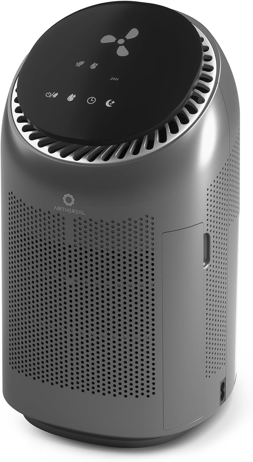 Airthereal Zephyr AZH200 Air Purifier and Dehumidifier Combo, 34 oz Small Dehumidifier with HEPA Filter, Up to 270 Sq Ft, Auto Shutoff, Ultra-Quiet for Bedroom, Bathroom, RV, Closet