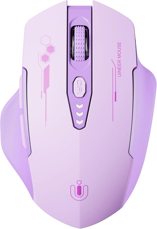 Uineer Bluetooth Mouse, Tri-Mode Wireless, Rechargeable, 3-Device Switch