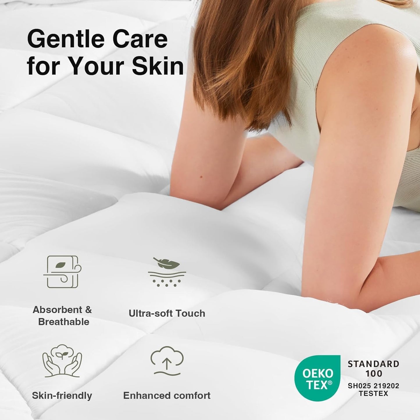 Novilla Twin Mattress Topper, Extra Thick Pillow Top Mattress Pad, Down Alternative Fill Breathable Cover, 8-21" Deep Pocket Soft Bed Topper for Back Pain Relief