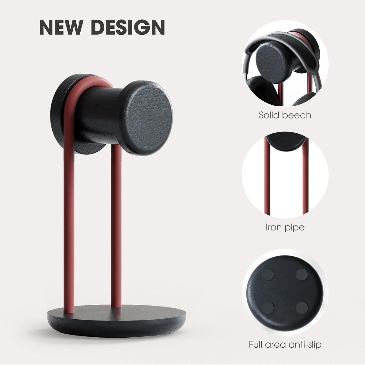 Fenge Headphone Stand for Desk, Headset Stand with Storage Base
