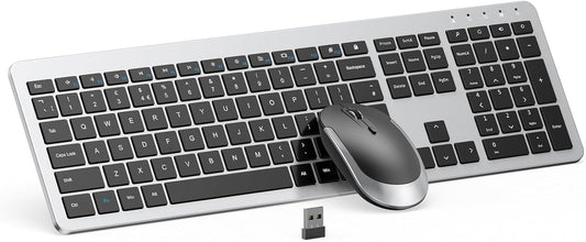 seenda Wireless Keyboard and Mouse Combo, Slim Full-Size Design