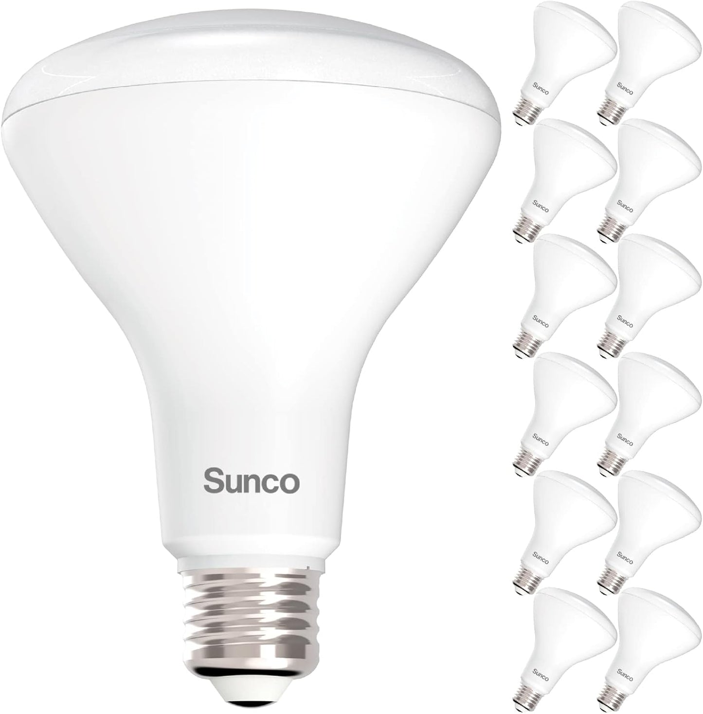 Sunco 12 Pack BR30 Light Bulbs LED, Recessed Can Light Bulbs, Indoor Flood Bulb, 850 LM, 11W (65W Equivalent), 6000K Daylight Deluxe, Dimmable, E26 Base, for Home, Kitchen, Bedroom UL