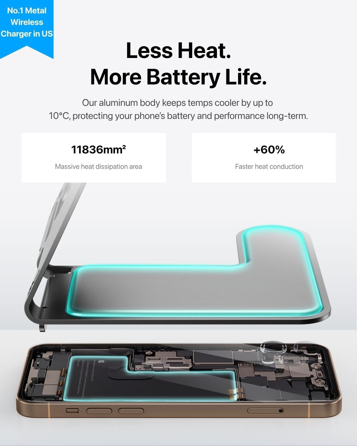 Intoval 3 in 1 Wireless Charger for iPhone 17/16/15/14/13/12,Wireless Charging Station for Apple Devices, Aluminum Charging Stand for iWatch 11 10 9 Ultra 3/2 SE 3/2,for AirPods 4 3 2 Pro 3/2
