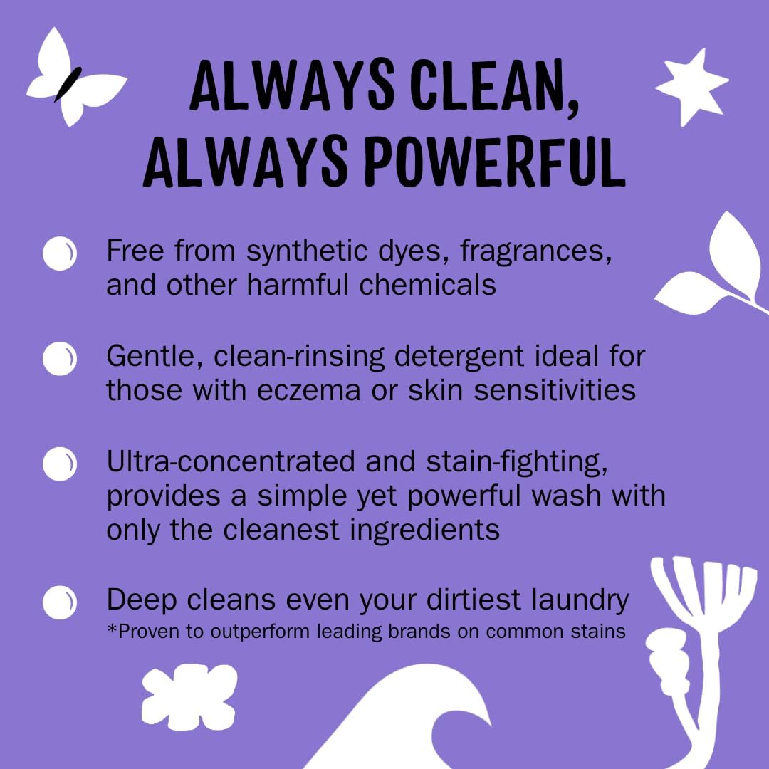Molly's Suds Original Laundry Detergent Powder | Clean Laundry Detergent Powder for Sensitive Skin | Simple, Effective Ingredients, Stain Fighting | 120 Loads (Lavender)